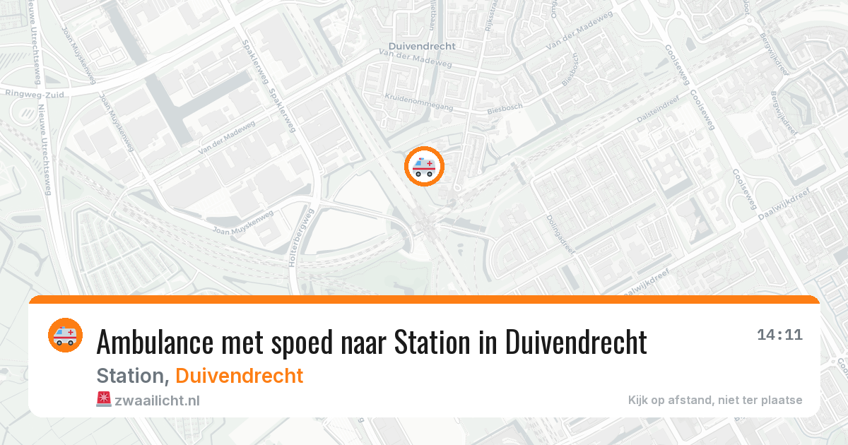 Ambulance met spoed naar Station in Duivendrecht — 1 aug 2026