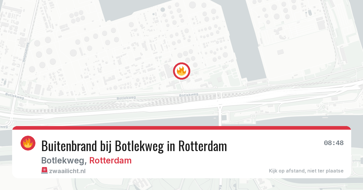 Buitenbrand bij Botlekweg in Rotterdam — 1 aug 2026