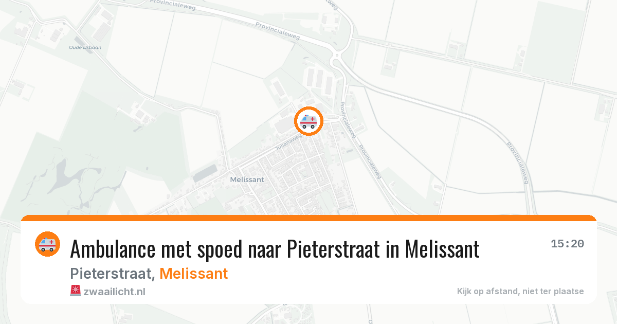Ambulance met spoed naar Pieterstraat in Melissant — 14 jun 2026