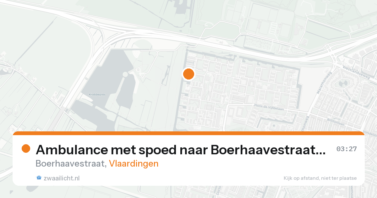 Ambulance met spoed naar Boerhaavestraat in Vlaardingen — 19 aug 2026
