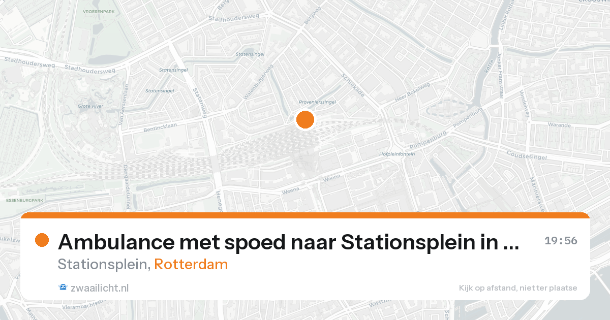 Ambulance met spoed naar Stationsplein in Rotterdam — 18 aug 2026