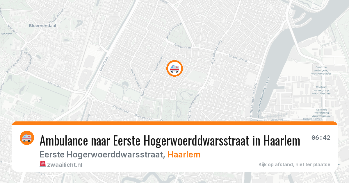 Ambulance naar Eerste Hogerwoerddwarsstraat in Haarlem — 8 jul 2026