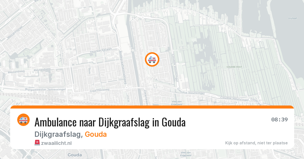 Ambulance naar Dijkgraafslag in Gouda — 23 mrt 2026
