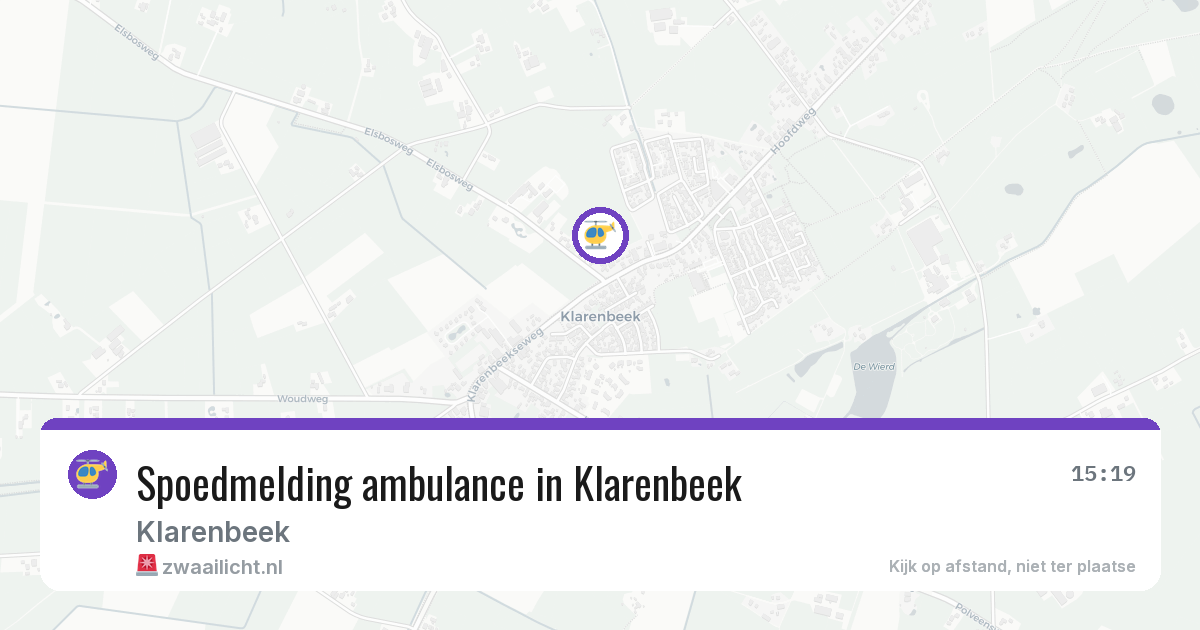 Spoedmelding ambulance in Klarenbeek — 4 aug 2026