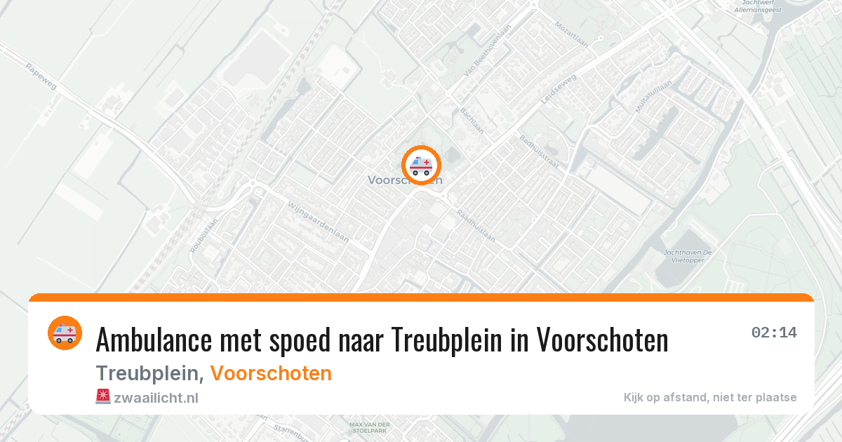 Ambulance met spoed naar Treubplein in Voorschoten — 1 aug 2026