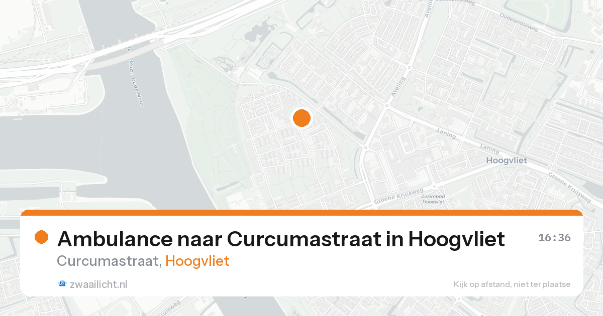 Ambulance naar Curcumastraat in Hoogvliet — 20 aug 2026