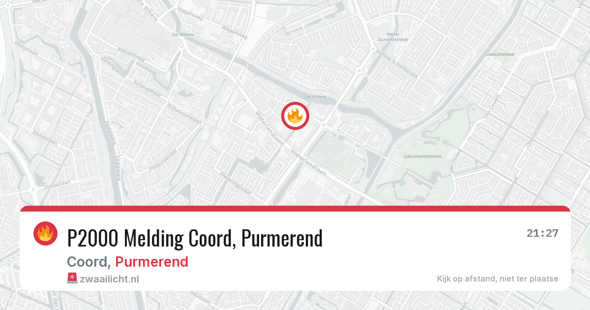 P2000 Melding Coord, Purmerend — 5 feb 2026