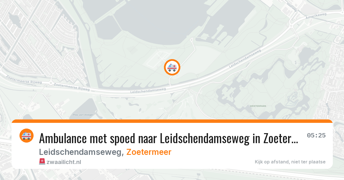 Ambulance met spoed naar Leidschendamseweg in Zoetermeer — 6 jun 2026
