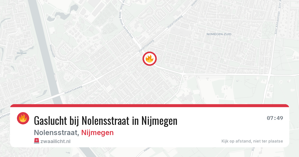 Gaslucht bij Nolensstraat in Nijmegen — 7 mei 2026