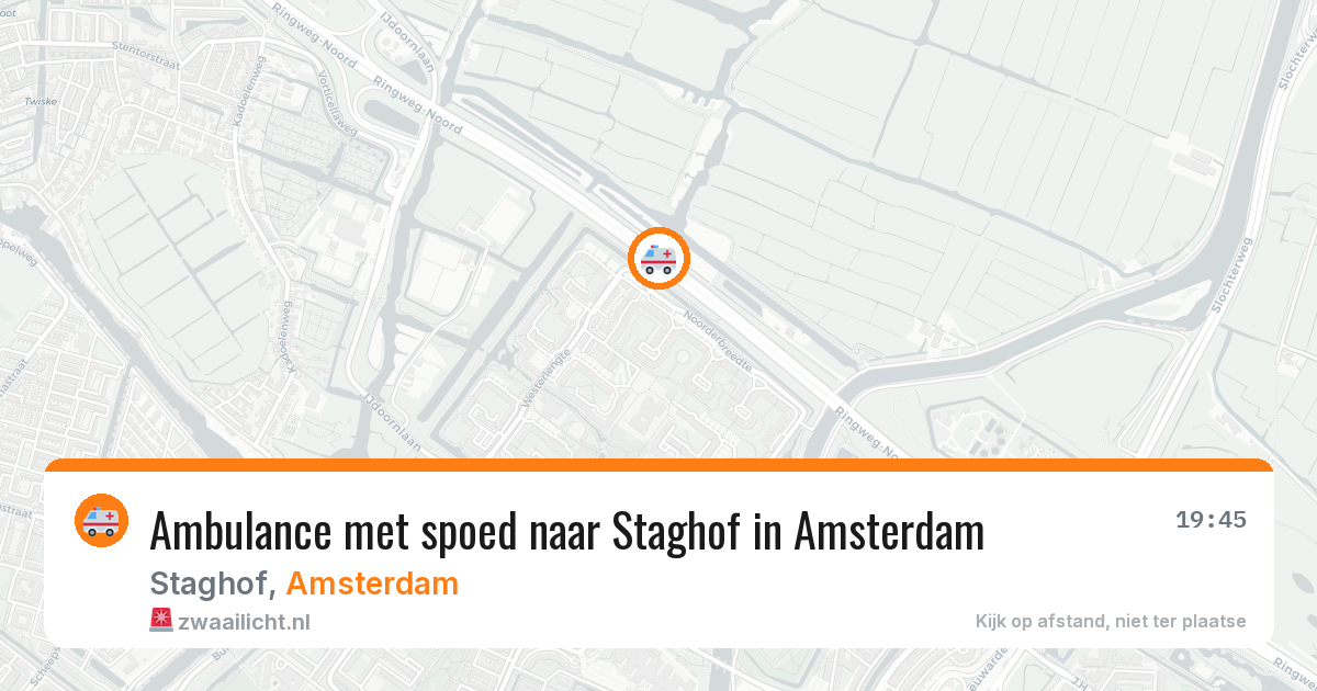 Ambulance met spoed naar Staghof in Amsterdam — 9 apr 2026