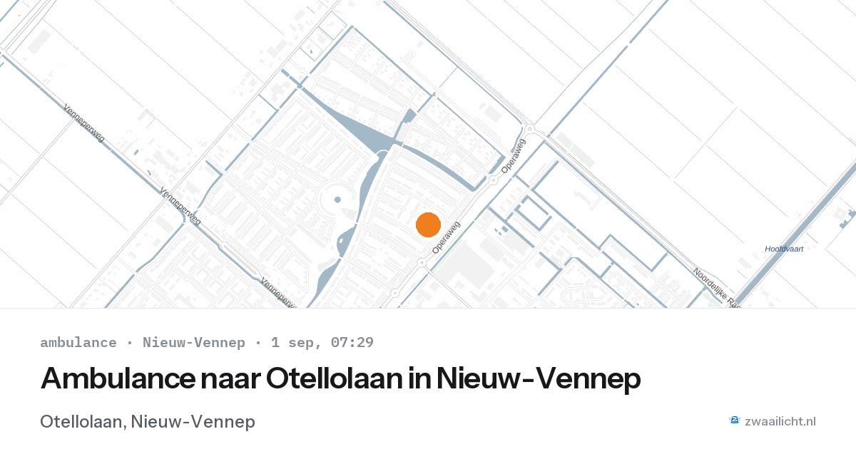 Ambulance naar Otellolaan in Nieuw-Vennep — 1 sep 2026