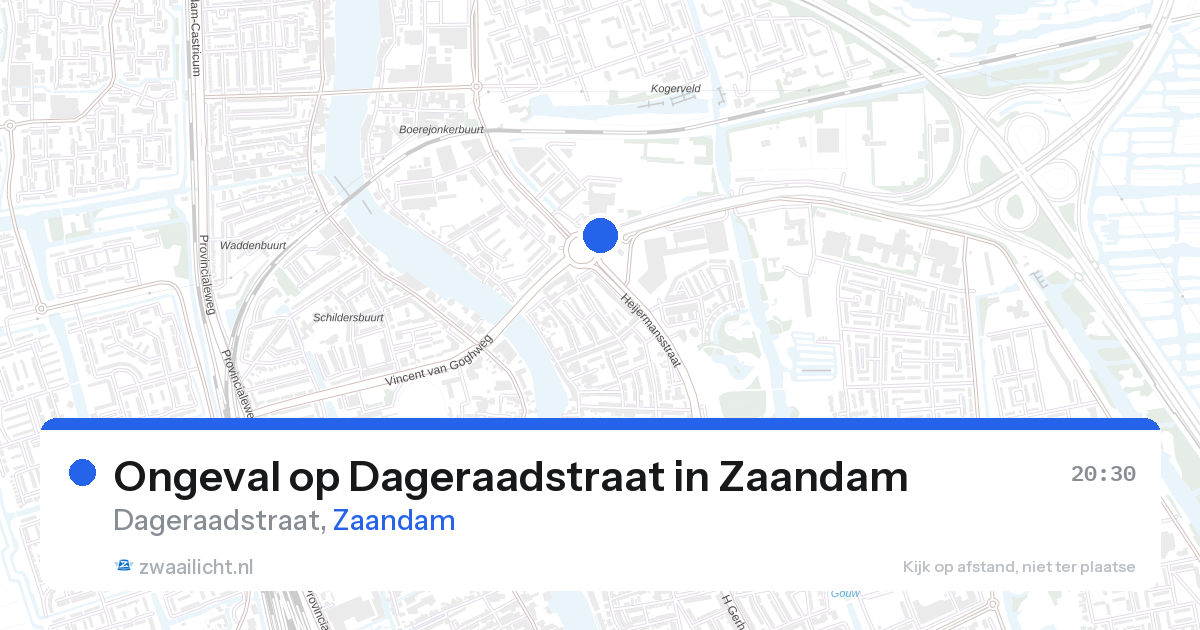 Ongeval op Dageraadstraat in Zaandam — 10 aug 2026