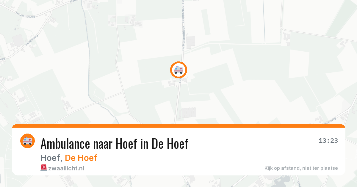 Ambulance naar Hoef in De Hoef — 16 mrt 2026
