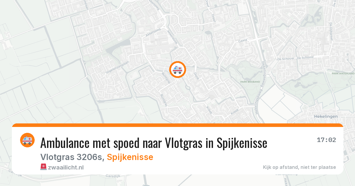 Ambulance met spoed naar Vlotgras in Spijkenisse — 20 apr 2026