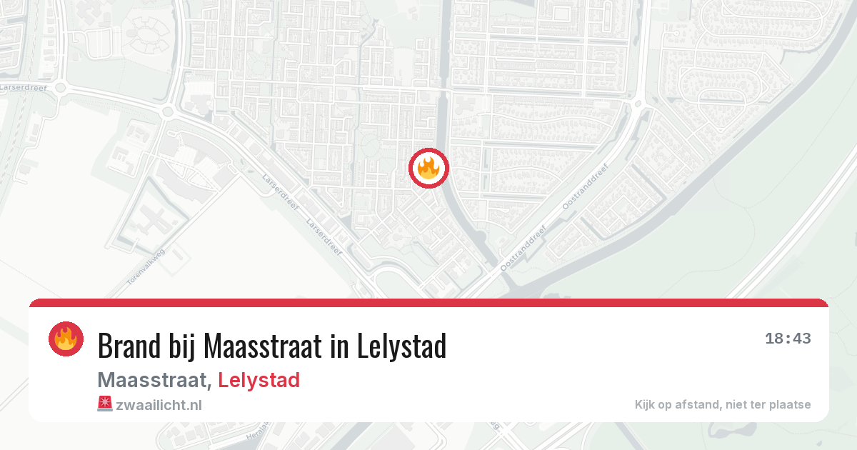 Brand bij Maasstraat in Lelystad — 4 mrt 2026