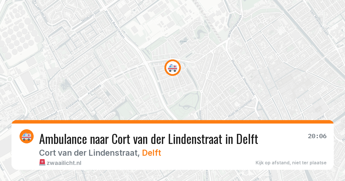 Ambulance naar Cort van der Lindenstraat in Delft — 18 mrt 2026