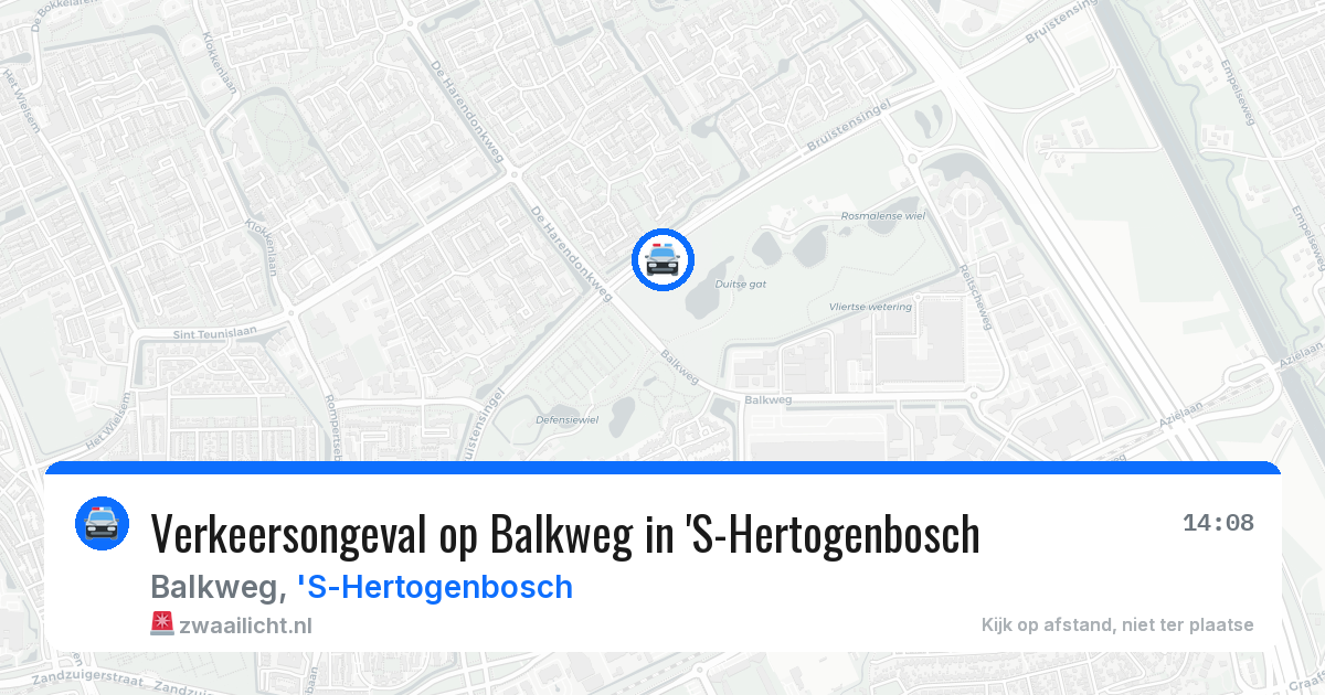 Verkeersongeval op Balkweg in 'S-Hertogenbosch — 4 jul 2026
