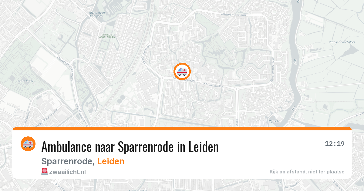 Ambulance naar Sparrenrode in Leiden — 25 jun 2026