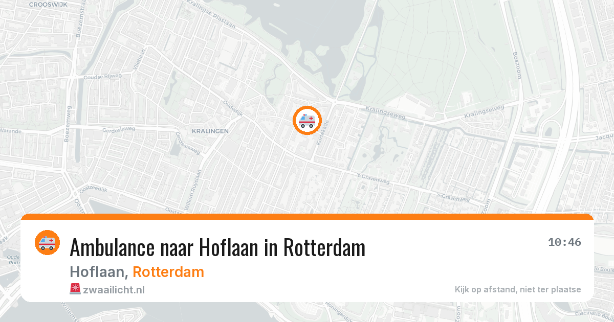 Ambulance naar Hoflaan in Rotterdam — 11 apr 2026