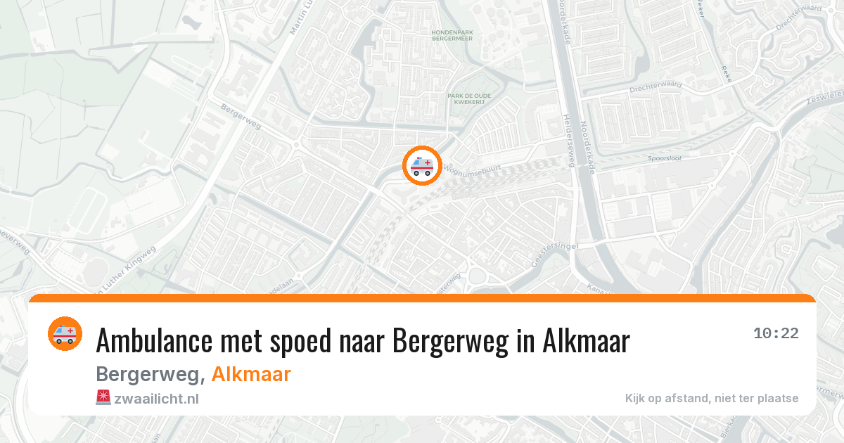 Ambulance met spoed naar Bergerweg in Alkmaar — 14 jul 2026