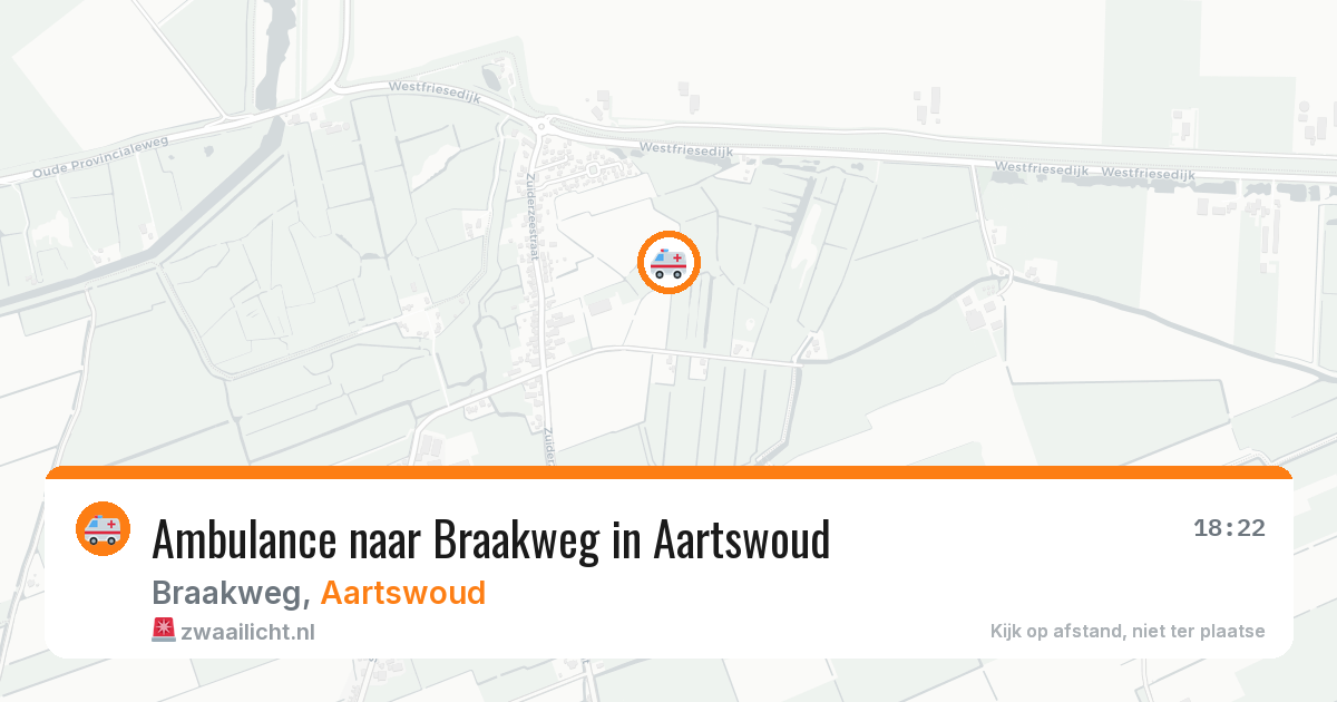 Ambulance naar Braakweg in Aartswoud — 22 mei 2026