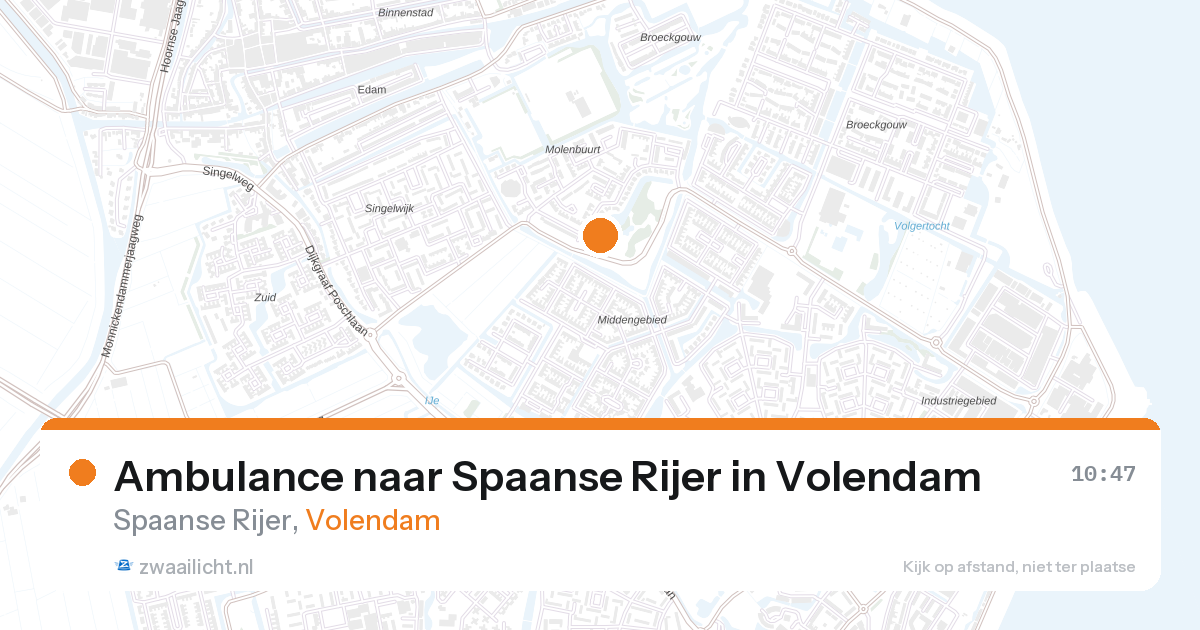 Ambulance naar Spaanse Rijer in Volendam — 26 aug 2026