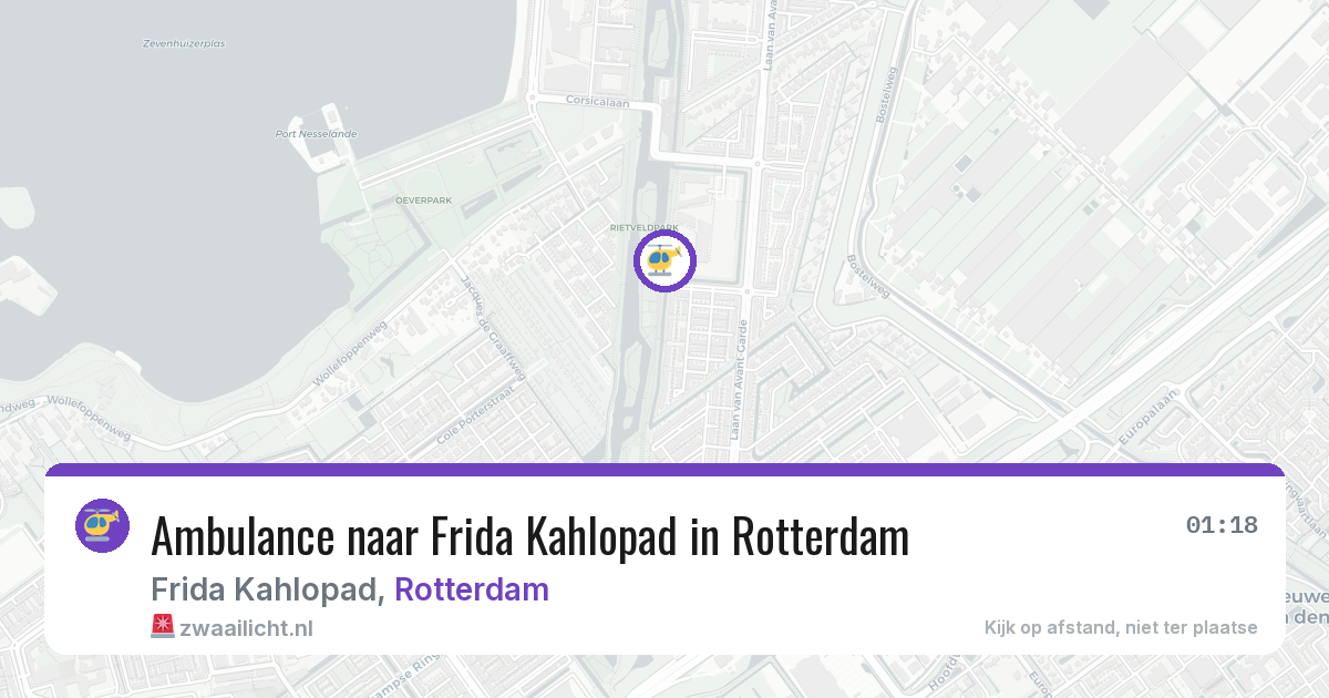Ambulance naar Frida Kahlopad in Rotterdam — 4 jul 2026