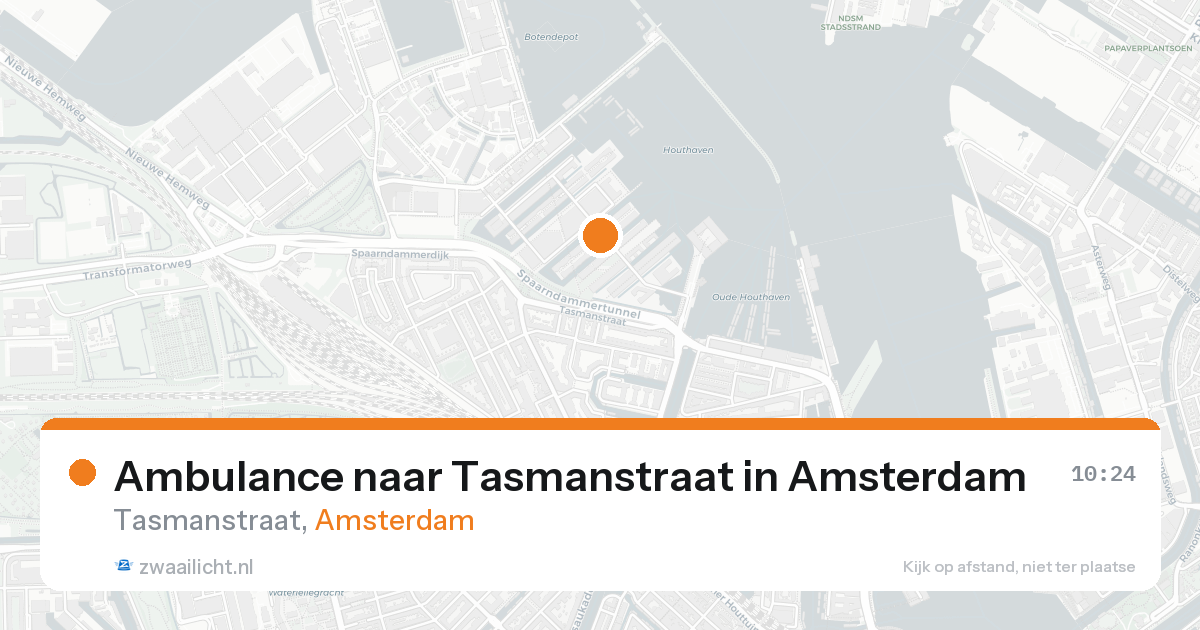 Ambulance naar Tasmanstraat in Amsterdam — 24 aug 2026