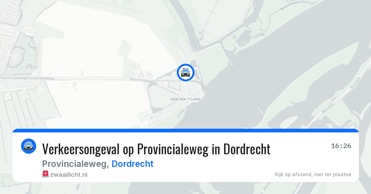 Verkeersongeval op Provincialeweg in Dordrecht — 4 mrt 2026