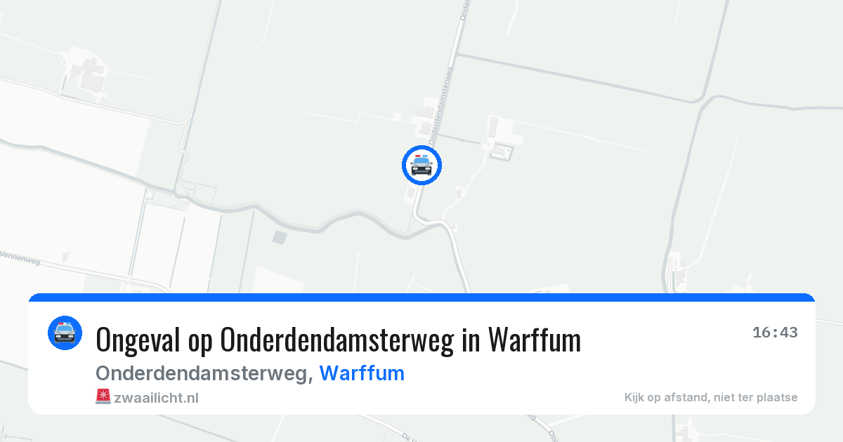 Ongeval op Onderdendamsterweg in Warffum — 30 mrt 2026