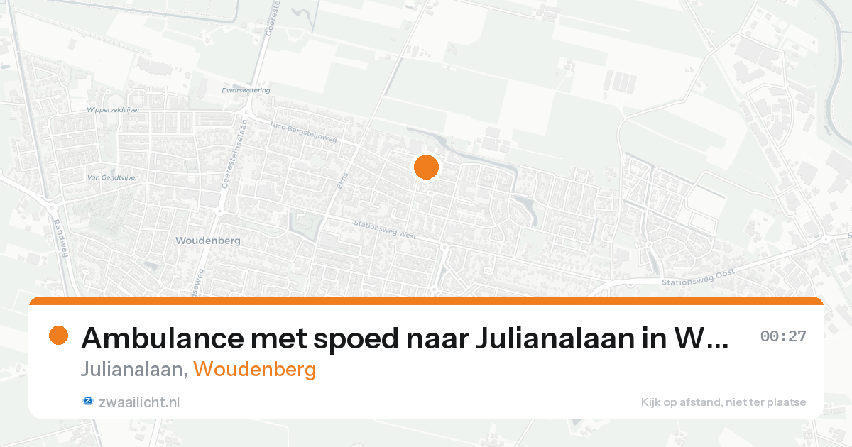 Ambulance met spoed naar Julianalaan in Woudenberg — 22 aug 2026