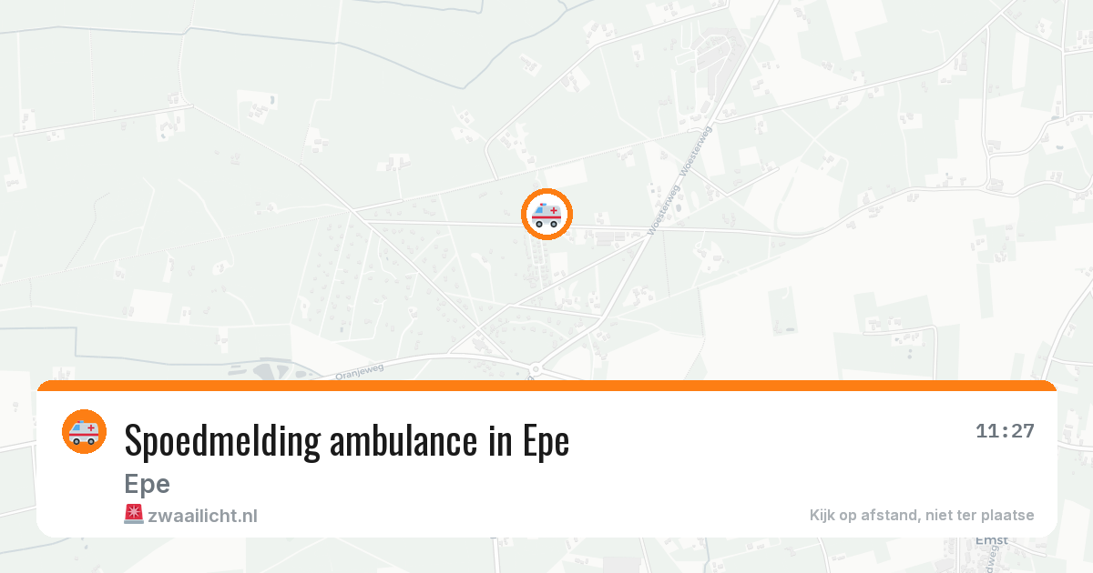 Spoedmelding ambulance in Epe — 12 aug 2026