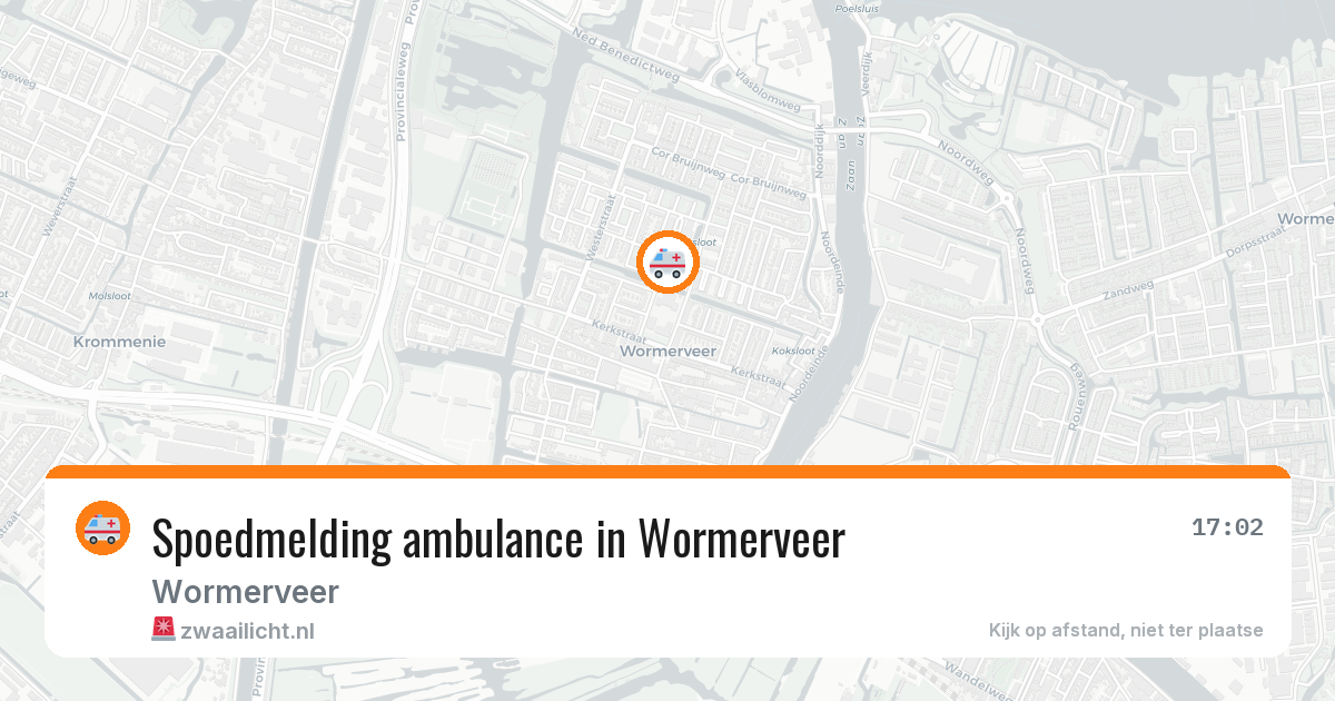 Spoedmelding ambulance in Wormerveer — 15 jul 2026