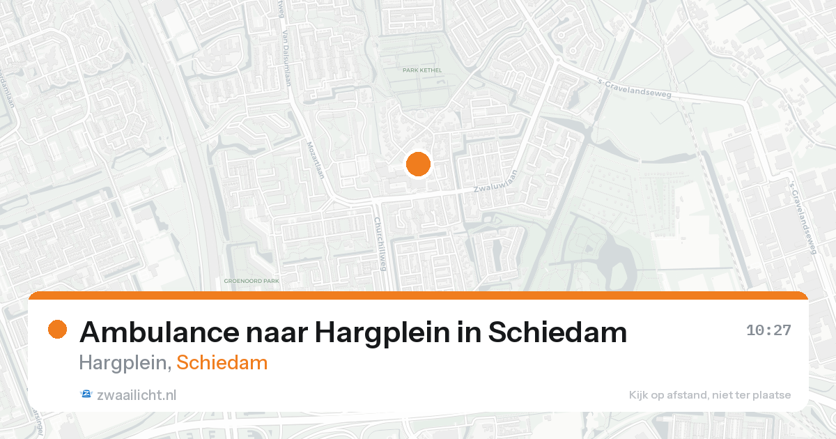 Ambulance naar Hargplein in Schiedam — 16 aug 2026