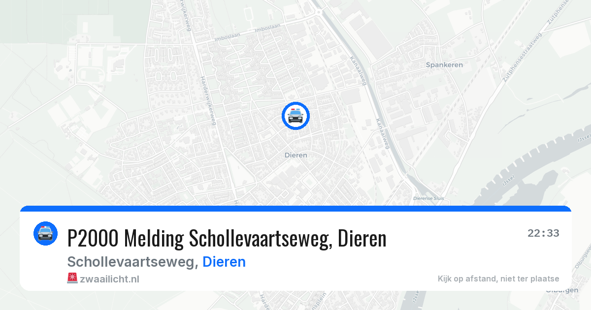 P2000 Melding Schollevaartseweg, Dieren — 16 mei 2026