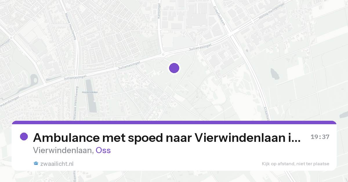 Ambulance met spoed naar Vierwindenlaan in Oss — 23 aug 2026