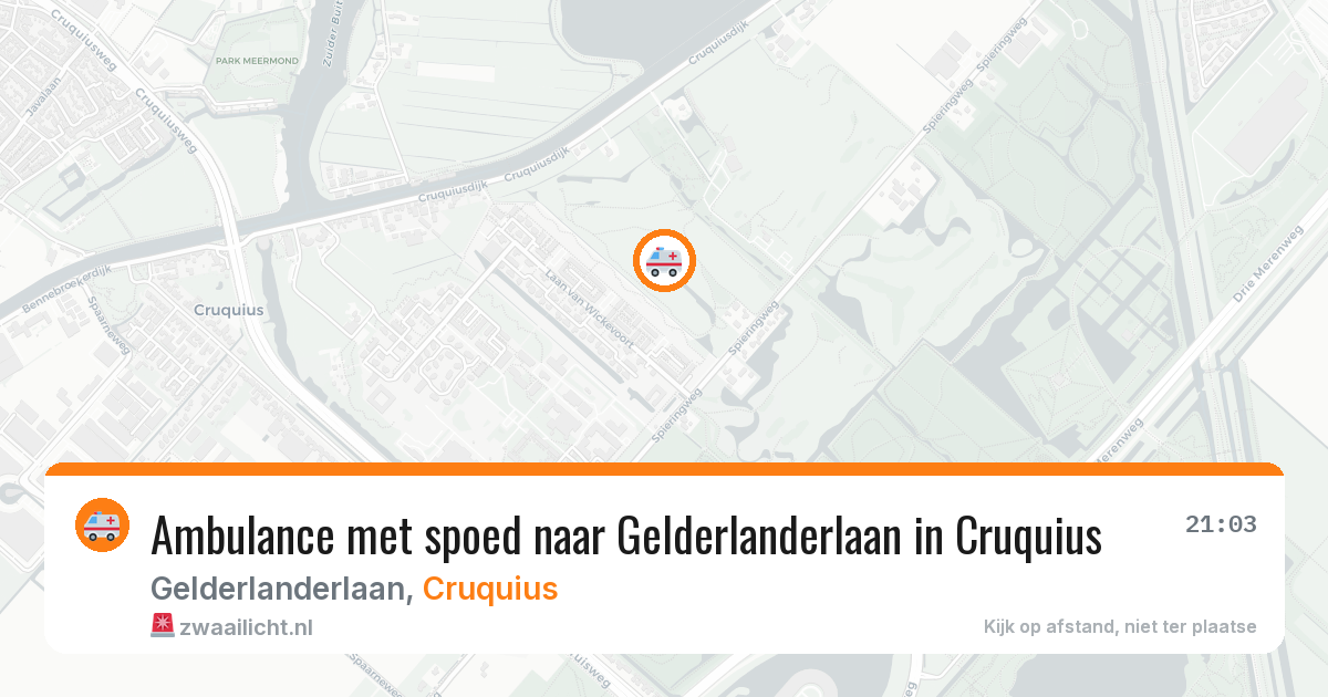 Ambulance met spoed naar Gelderlanderlaan in Cruquius — 29 jan 2026