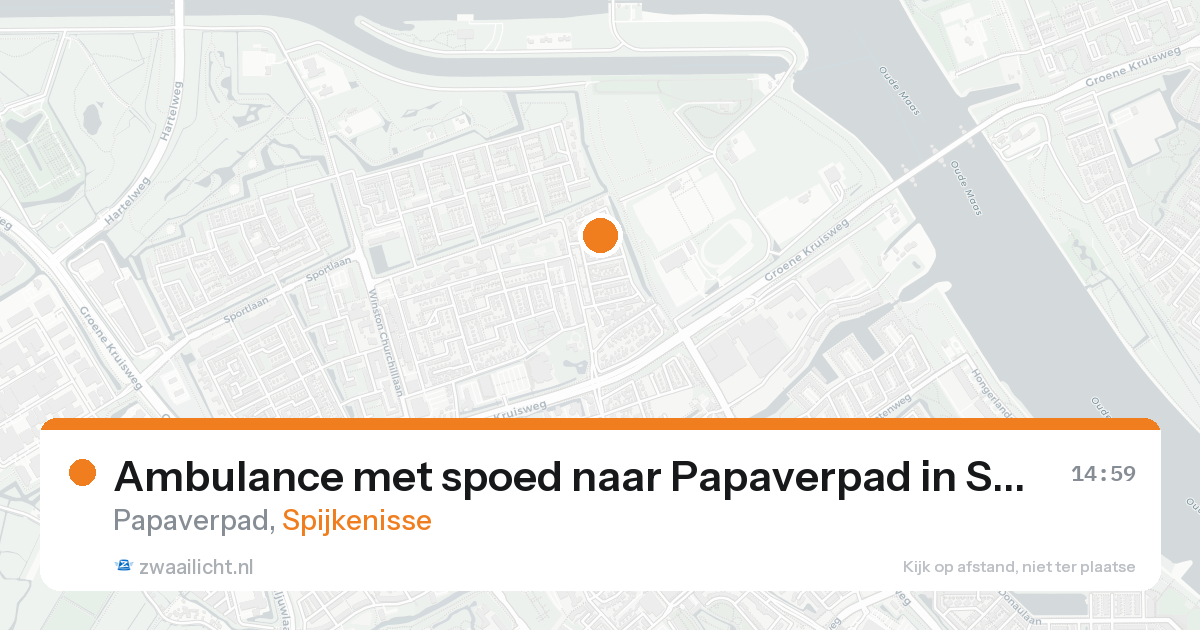 Ambulance met spoed naar Papaverpad in Spijkenisse — 16 aug 2026