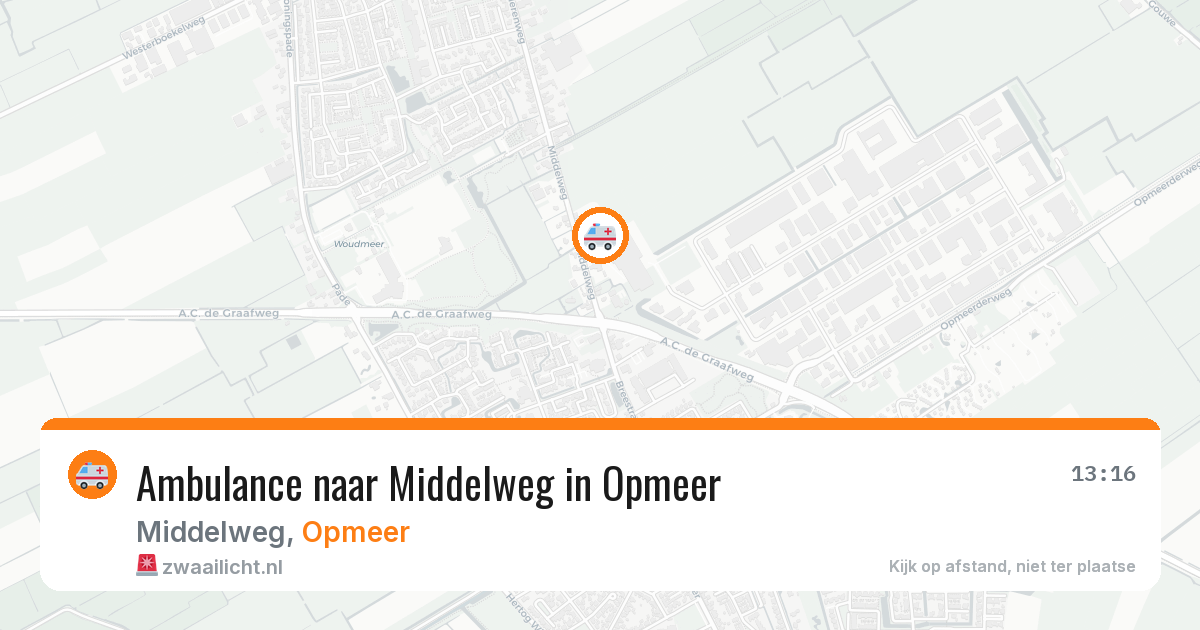 Ambulance naar Middelweg in Opmeer — 5 jul 2026