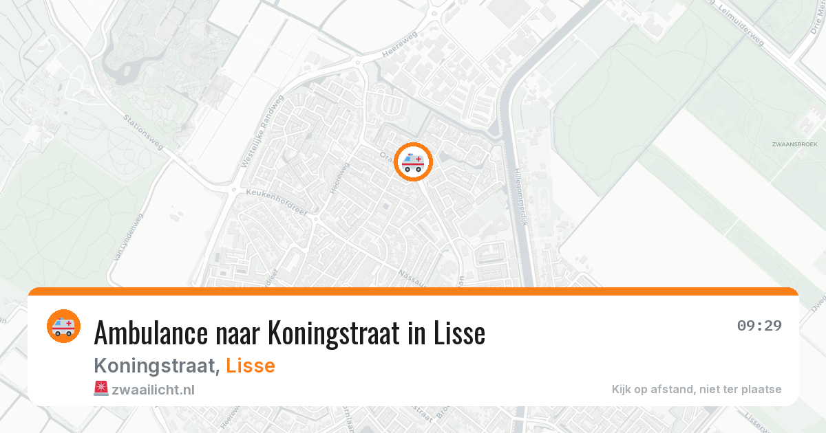Ambulance naar Koningstraat in Lisse — 28 mei 2026