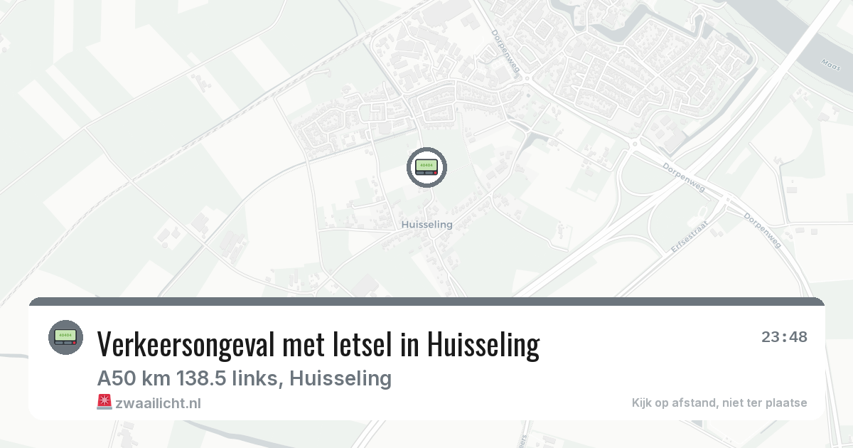 Verkeersongeval met letsel in Huisseling — 13 mrt 2026