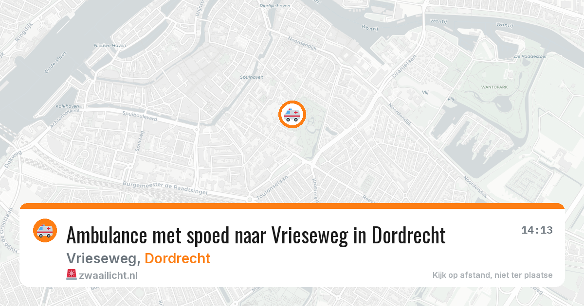 Ambulance met spoed naar Vrieseweg in Dordrecht — 19 jan 2026