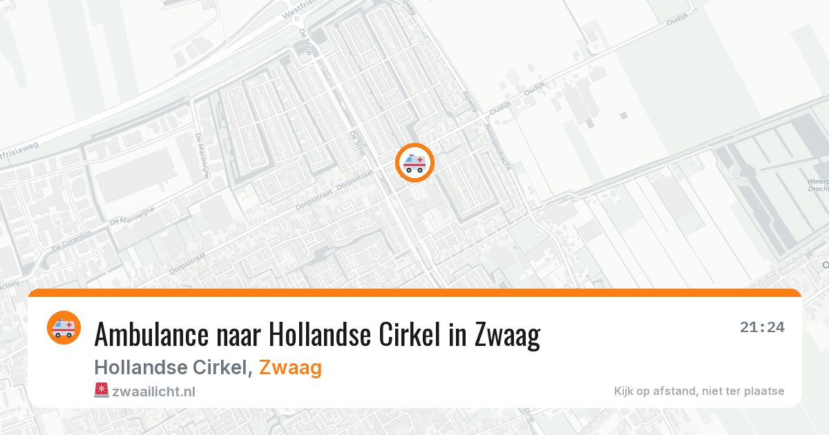 Ambulance naar Hollandse Cirkel in Zwaag — 24 jun 2026