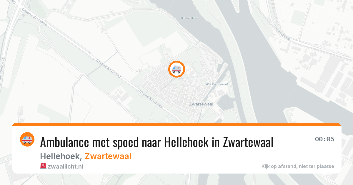 Ambulance met spoed naar Hellehoek in Zwartewaal — 5 aug 2026