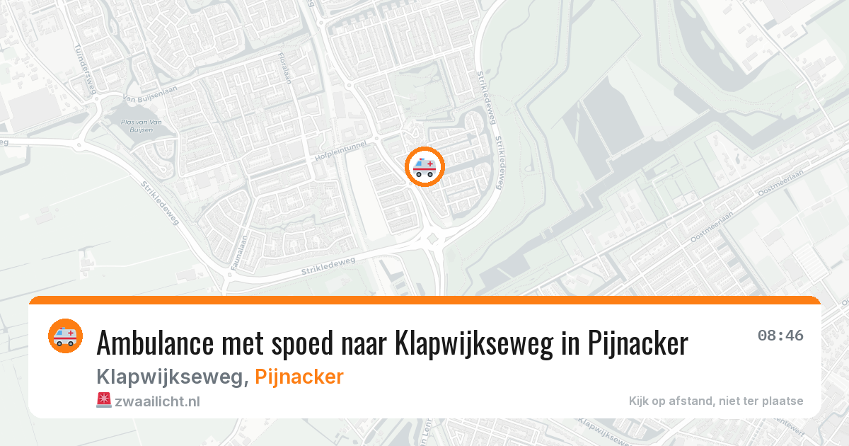Ambulance met spoed naar Klapwijkseweg in Pijnacker — 26 feb 2026