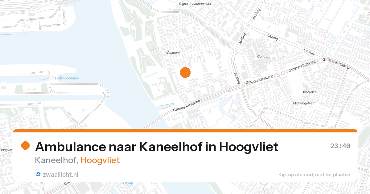 Ambulance naar Kaneelhof in Hoogvliet — 27 aug 2026