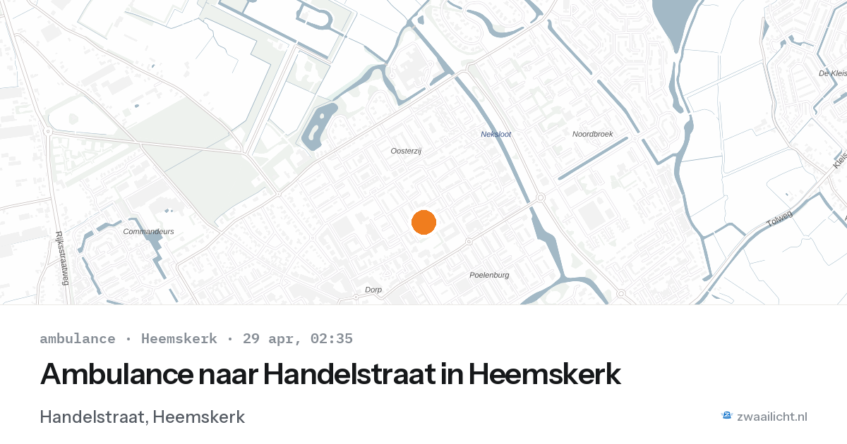 Ambulance naar Handelstraat in Heemskerk — 29 apr 2026