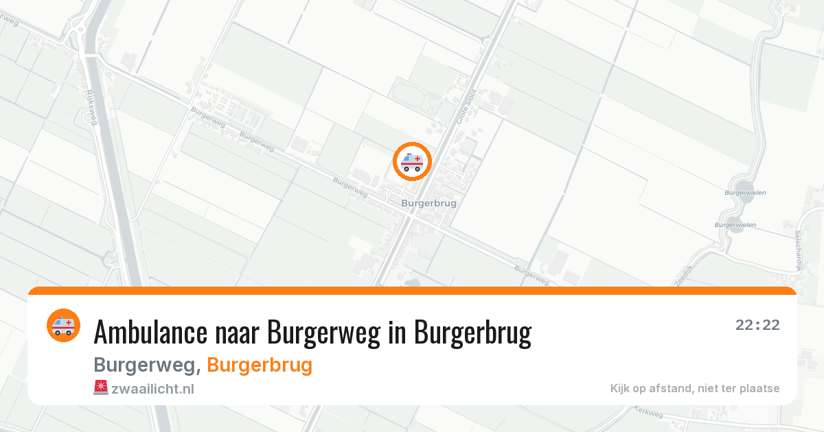 Ambulance naar Burgerweg in Burgerbrug — 14 mrt 2026