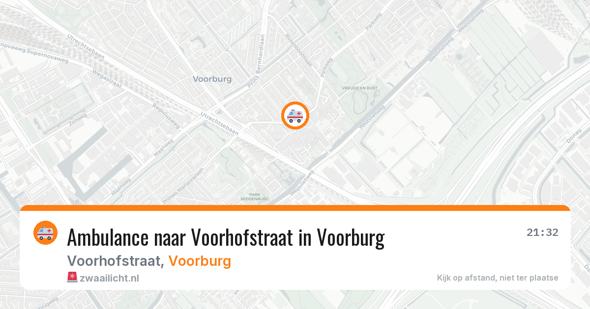 Ambulance naar Voorhofstraat in Voorburg — 12 aug 2026