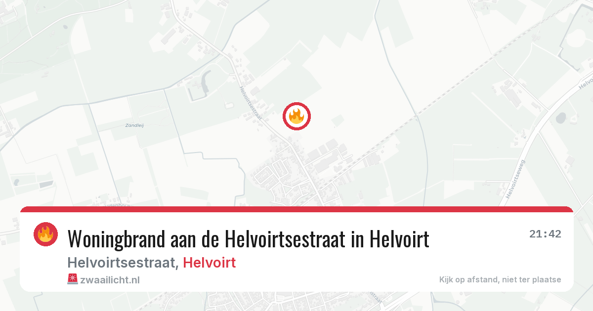 Woningbrand aan de Helvoirtsestraat in Helvoirt — 16 feb 2026